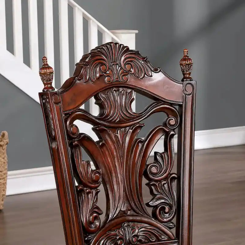 Ensemble de salle à manger extensible 7 pièces traditionnel en bois massif de cerisier Abeena de Furniture of America