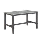 Ensemble de 7 pièces Hudson Marble hauteur comptoir