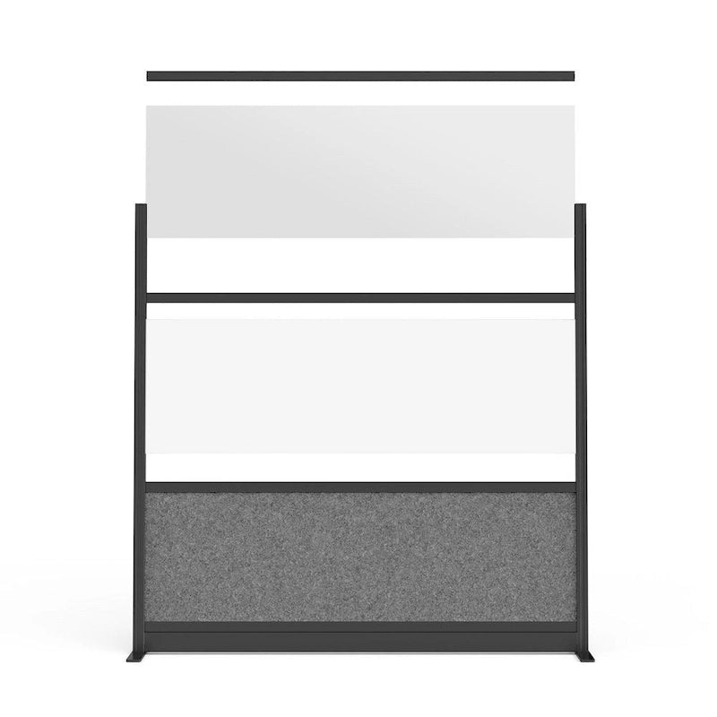 Système de cloison modulable – Cadre noir – Panneau de départ 70 x 70 – Panneaux larges