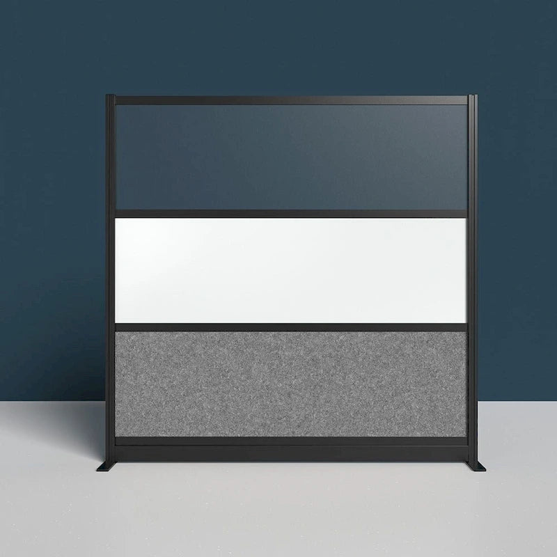 Système de cloison modulable – Cadre noir – Panneau de départ 70 x 70 – Panneaux larges