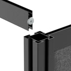 Système de cloison modulable – Cadre noir – Panneau de départ 70 x 70 – Panneaux larges