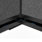Système de cloison modulable – Cadre noir – Panneau de départ 70 x 70 – Panneaux larges