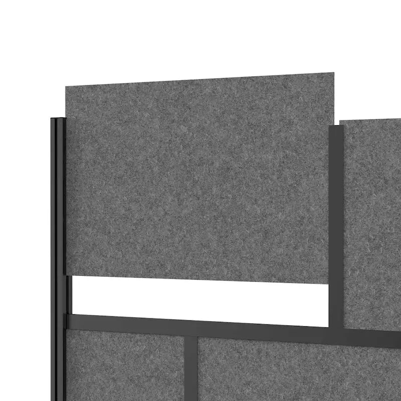Système de cloison modulable – Cadre noir – Panneau de départ 70 x 70 – Panneaux larges