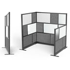 Système de cloison modulable – Cadre noir – Panneau de départ 70 x 70 – Panneaux larges