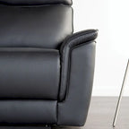Causeuse inclinable manuelle Marty en cuir synthétique moderne de Furniture of America
