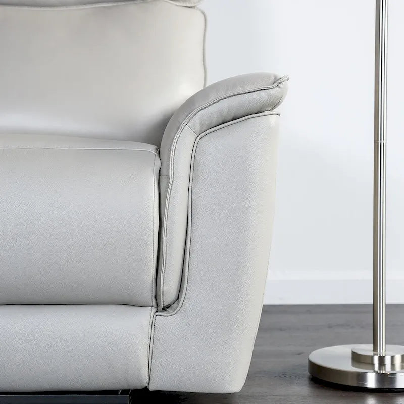 Causeuse inclinable manuelle Marty en cuir synthétique moderne de Furniture of America