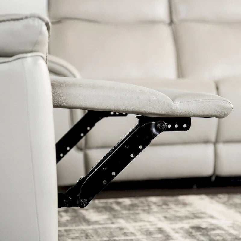 Causeuse inclinable manuelle Marty en cuir synthétique moderne de Furniture of America