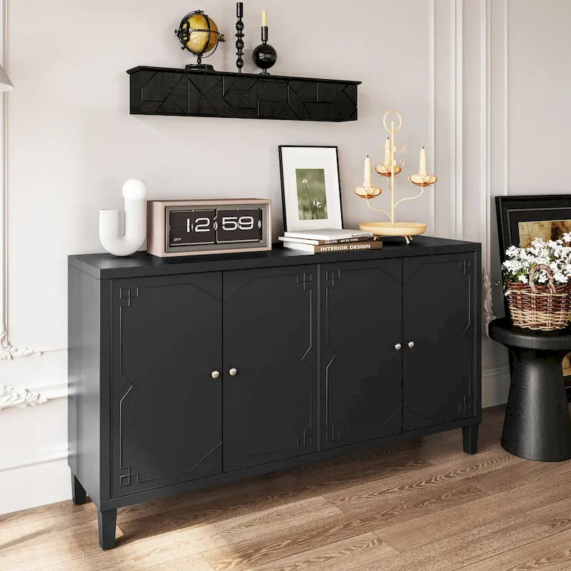Bahut de salon en bois à 4 portes