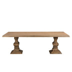 Table à manger Willow à double piédestal en bois massif
