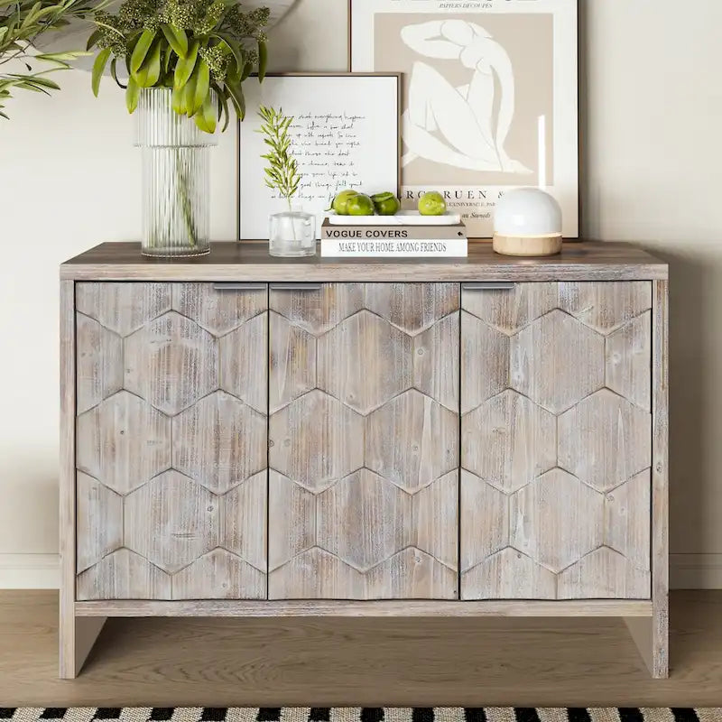 Buffet de service en bois style ferme avec portes
