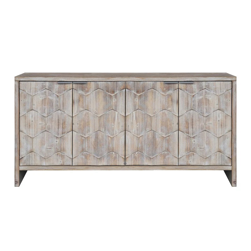 Buffet de service en bois style ferme avec portes