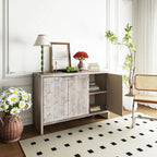 Buffet de service en bois style ferme avec portes