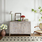 Buffet de service en bois style ferme avec portes