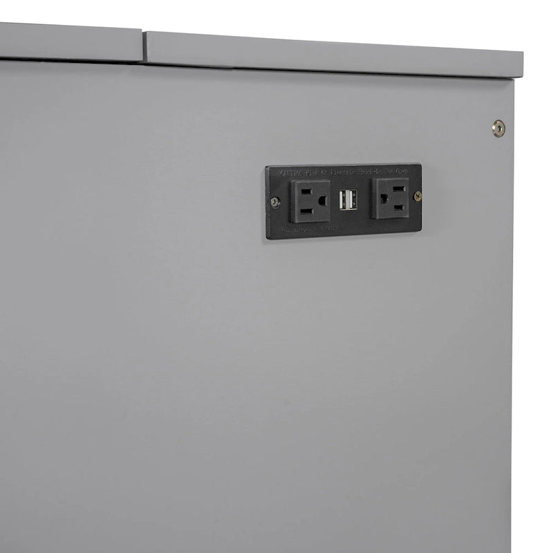 Lit escamotable Merax avec tiroir et un ensemble de prises de courant et de ports USB
