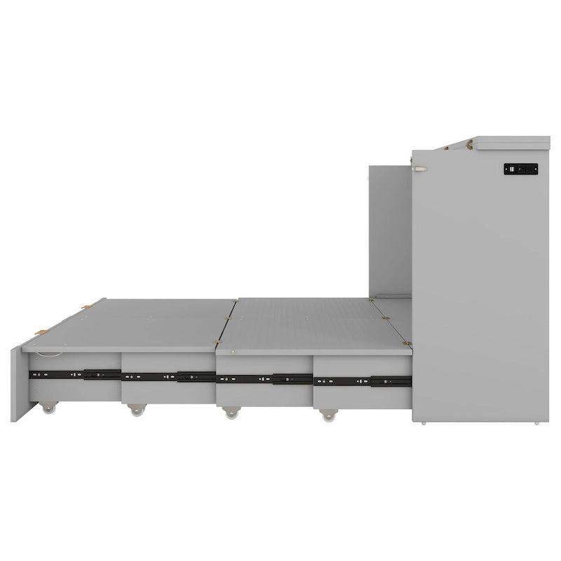 Lit escamotable Merax avec tiroir et un ensemble de prises de courant et de ports USB