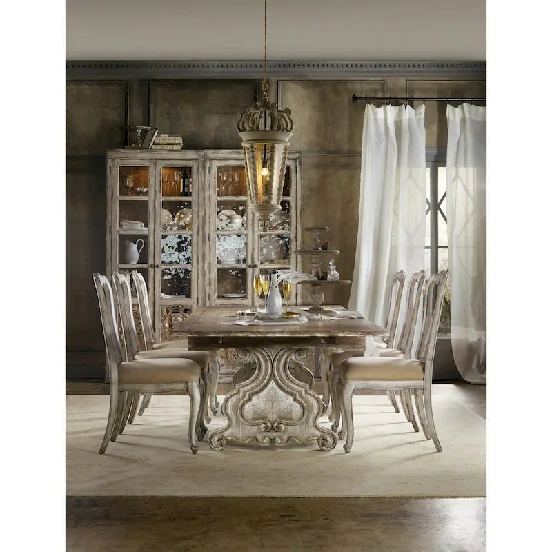 Table de salle à manger de luxe Hooker Furniture Chatelet 83-127, longue, à tréteaux