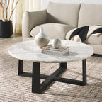 SAFAVIEH Couture Trenton Table basse avec plateau en marbre - 38Wx38Dx15H