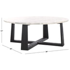 SAFAVIEH Couture Trenton Table basse avec plateau en marbre - 38Wx38Dx15H