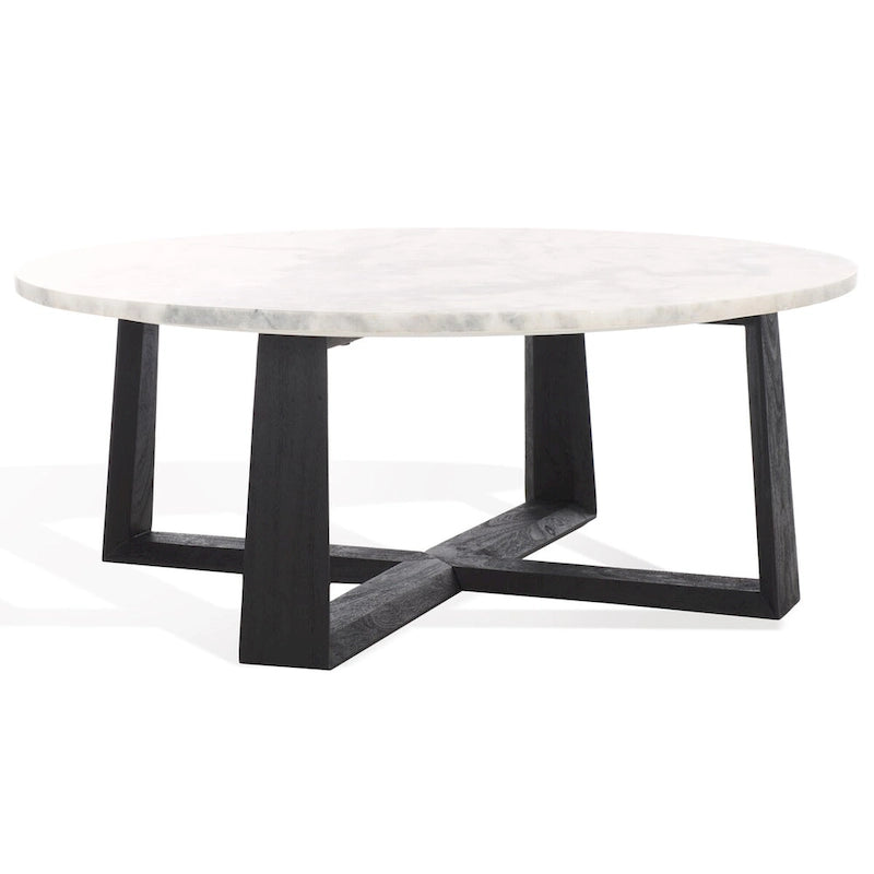 SAFAVIEH Couture Trenton Table basse avec plateau en marbre - 38Wx38Dx15H