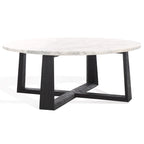 SAFAVIEH Couture Trenton Table basse avec plateau en marbre - 38Wx38Dx15H