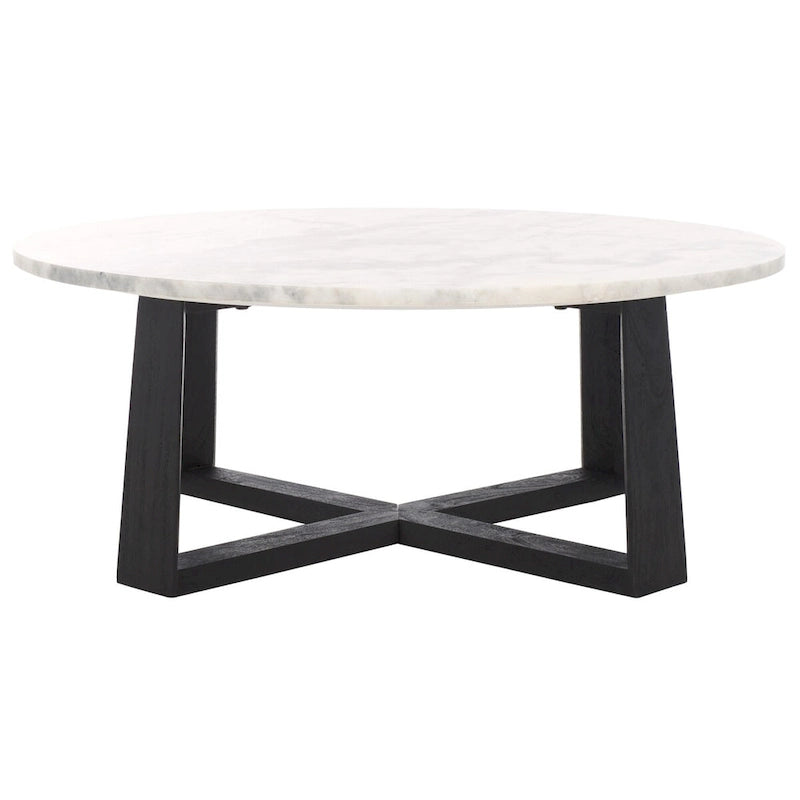 SAFAVIEH Couture Trenton Table basse avec plateau en marbre - 38Wx38Dx15H