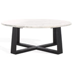 SAFAVIEH Couture Trenton Table basse avec plateau en marbre - 38Wx38Dx15H