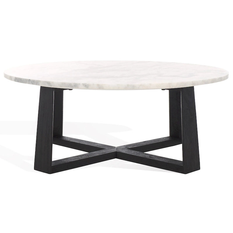 SAFAVIEH Couture Trenton Table basse avec plateau en marbre - 38Wx38Dx15H