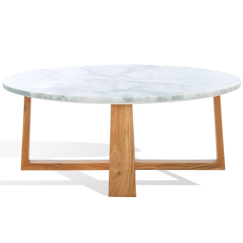 SAFAVIEH Couture Trenton Table basse avec plateau en marbre - 38Wx38Dx15H