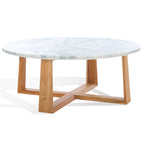 SAFAVIEH Couture Trenton Table basse avec plateau en marbre - 38Wx38Dx15H