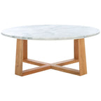 SAFAVIEH Couture Trenton Table basse avec plateau en marbre - 38Wx38Dx15H