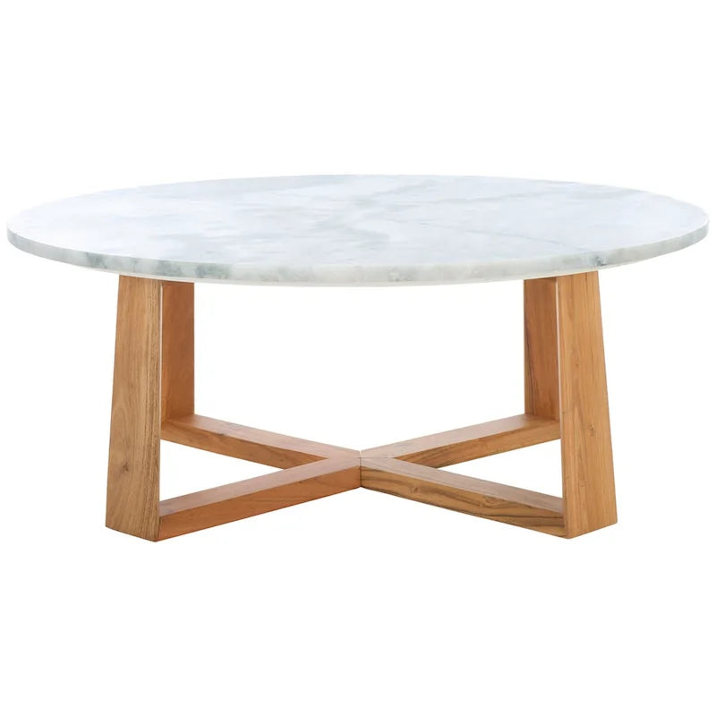SAFAVIEH Couture Trenton Table basse avec plateau en marbre - 38Wx38Dx15H