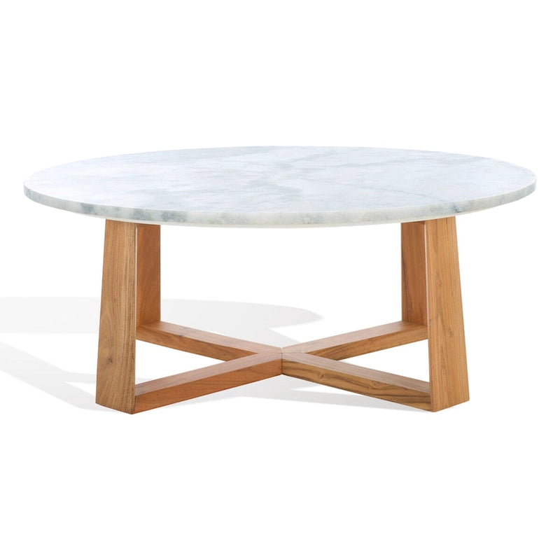 SAFAVIEH Couture Trenton Table basse avec plateau en marbre - 38Wx38Dx15H