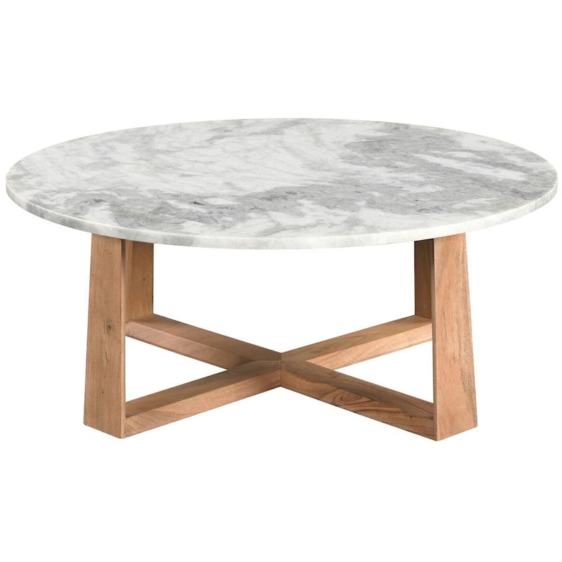 SAFAVIEH Couture Trenton Table basse avec plateau en marbre - 38Wx38Dx15H