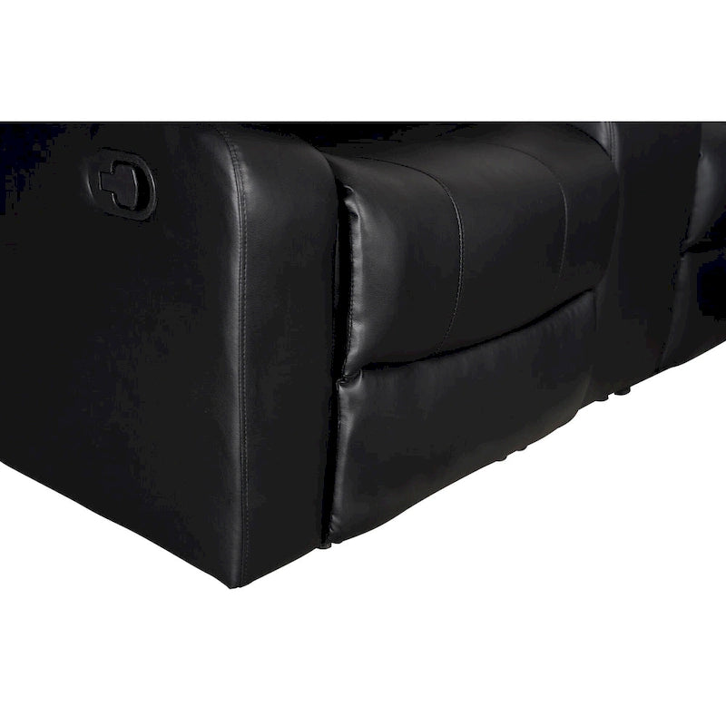 Canapé d'angle modulable inclinable manuel 106 pouces avec 1 console et 2 porte-gobelets, pour salon/bureau
