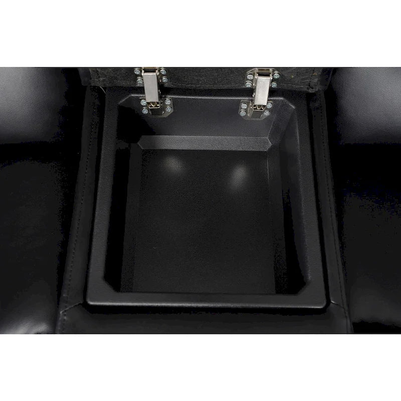 Canapé d'angle modulable inclinable manuel 106 pouces avec 1 console et 2 porte-gobelets, pour salon/bureau