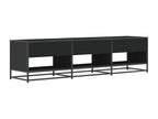 Meuble TV noir 180x40x46 cm bois d'ingénierie