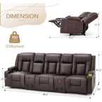 Canapé inclinable manuel AECOJOY pour VR, siège de cinéma maison en PU avec console