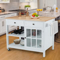 AVAWING 42 Îlot de cuisine roulant Meuble micro-ondes Chariot de service