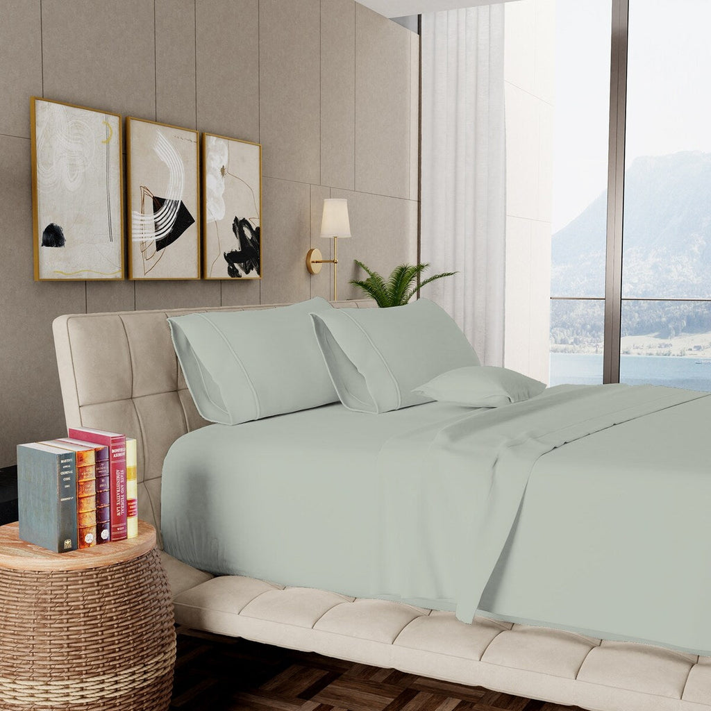 Parure de draps de luxe en coton égyptien ultra-doux et soyeux Aireolux 1000 fils/pouce²