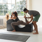 Avana Kami Chaise convertible / Yoga & Massage - Pouf 2 en 1 avec chaise longue de yoga escamotable, Microvelours - N/A