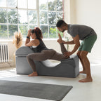Avana Kami Chaise convertible / Yoga & Massage - Pouf 2 en 1 avec chaise longue de yoga escamotable, Microvelours - N/A