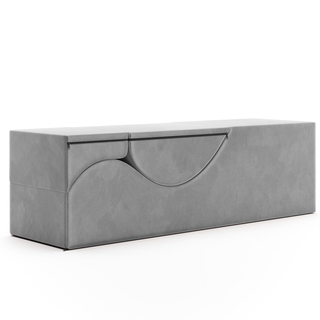 Avana Kami Chaise convertible / Yoga & Massage - Pouf 2 en 1 avec chaise longue de yoga escamotable, Microvelours - N/A