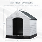Niche pour chien en plastique BOSSIN, pour chiens de petite à grande taille, abri isolé intérieur/extérieur avec plancher surélevé