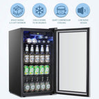 Réfrigérateur à Boissons - Mini Frigo 120 Canettes avec Porte en Verre