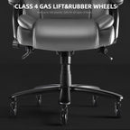 Chaise de bureau de direction Bossin grande taille et forte, 500 lb, avec support lombaire réglable, chaise ergonomique en cuir PU à dossier haut pour ordinateur