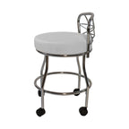 Tabouret de coiffeuse Carolina Living Diana avec dossier en X et roulettes