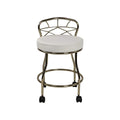 Tabouret de coiffeuse Carolina Living Diana avec dossier en X et roulettes