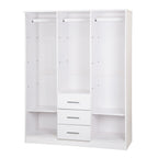 Palace Imports Armoire Cosmo 3 portes 100 % bois massif avec portes en bois massif ou portes miroir