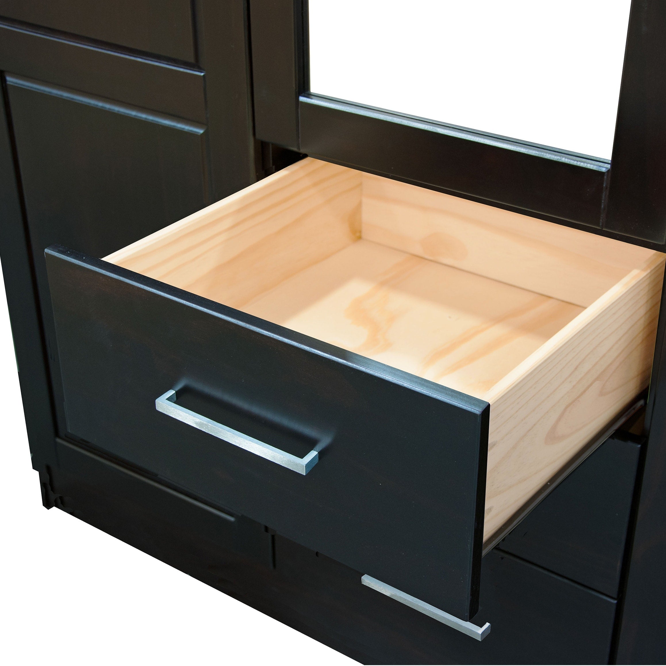 Palace Imports Armoire Cosmo 3 portes 100 % bois massif avec portes en bois massif ou portes miroir