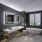Miroir de Salle de Bain LED Extra Large Mural Anti-Buée Maquillage 3 Couleurs